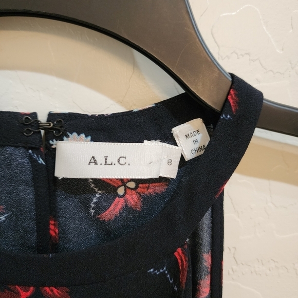 A.L.C. 100% Silk High Neck Tank Top Sleeveless Blouse - Picture 4 of 4